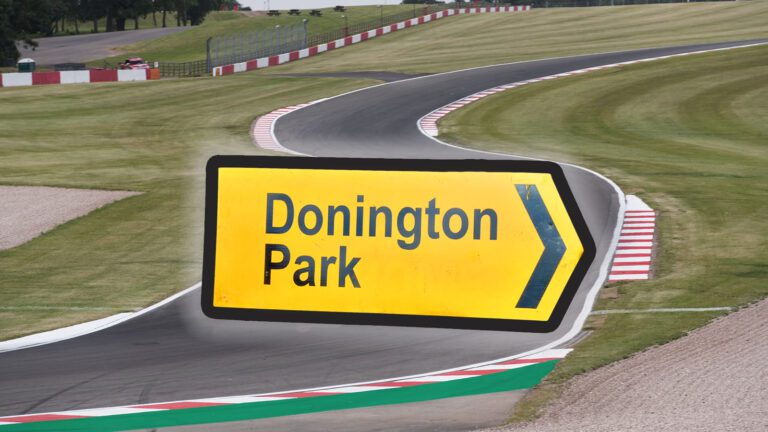Donington Park directions sign post location