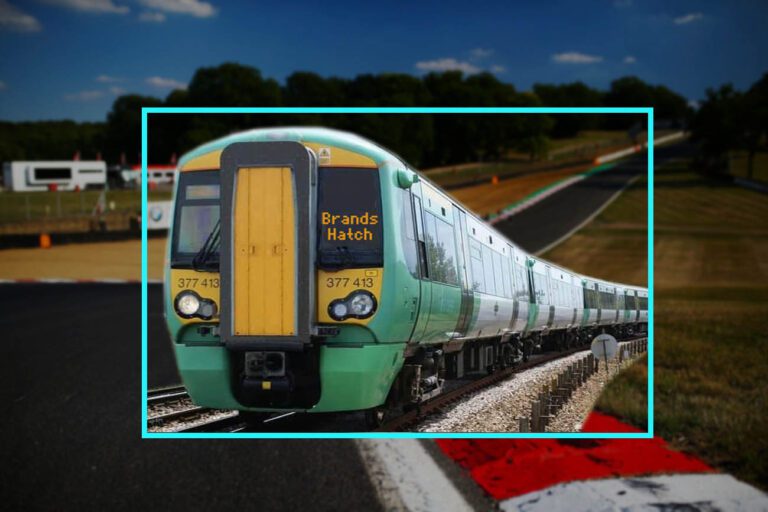 Getting the train to Brands Hatch