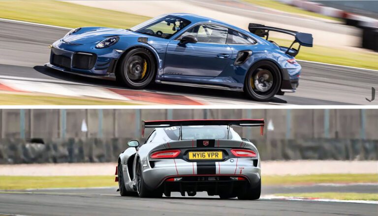 GT2 RS and Dodge viper set some of the best Donington Park lap times