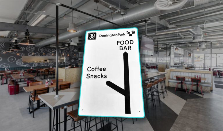 Garage 39 cafe, restaurant and bar at Donington Park