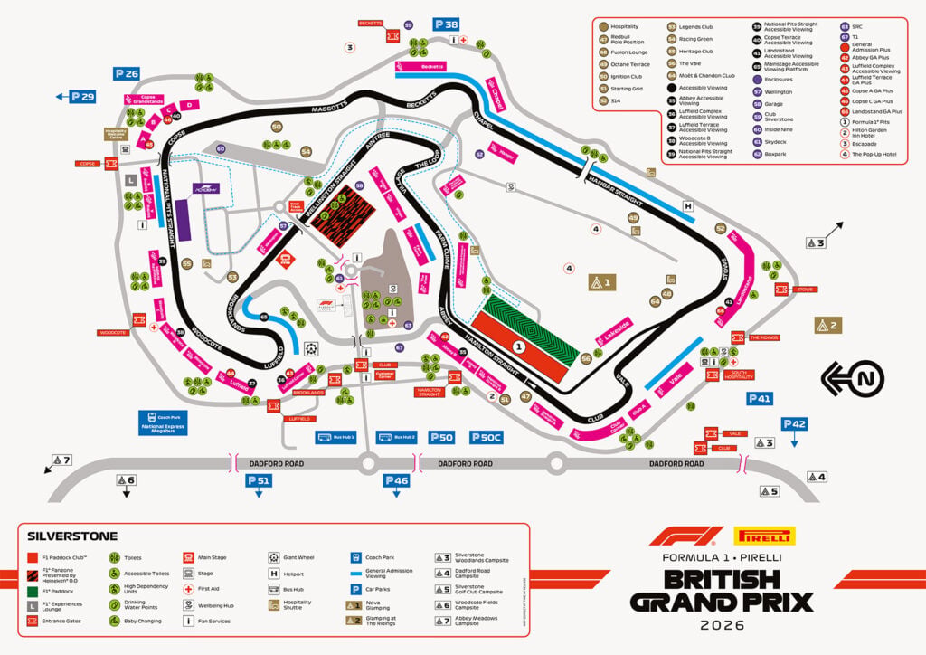 2026 Silverstone F1 map