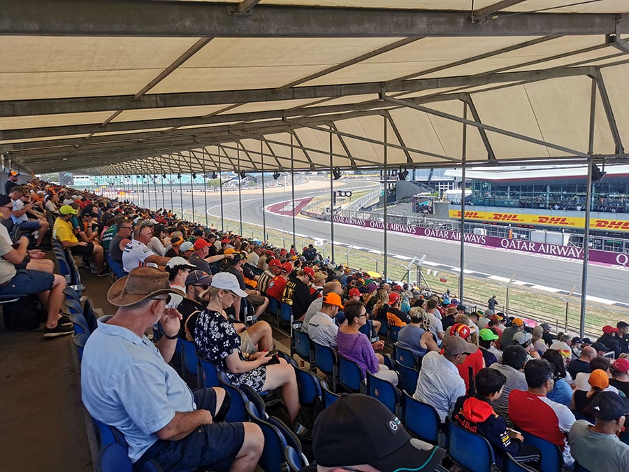 Abbey B grandstand view with roof