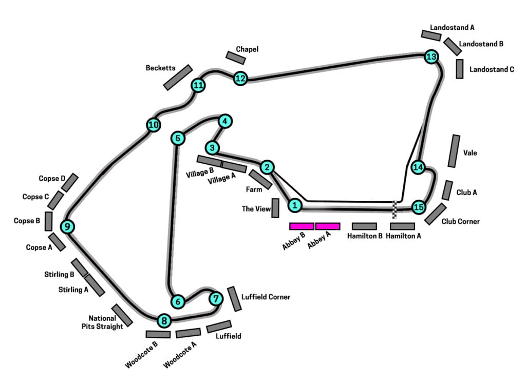 Abbey grandstand map