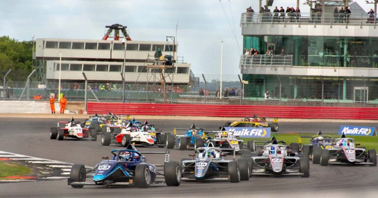 Brooklands corner at Silverstone