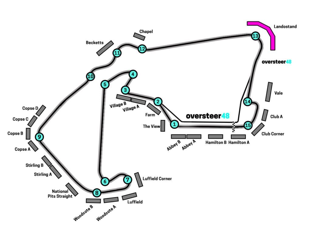 Landostand Silverstone map 2026