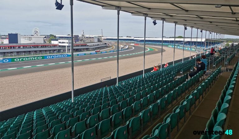 National Pits straight grandstand British Grand Prix F1