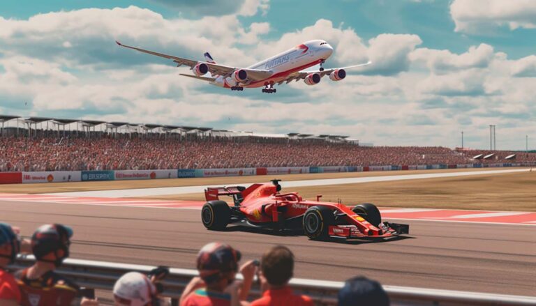 Plane flying over Silverstone British Grand Prix