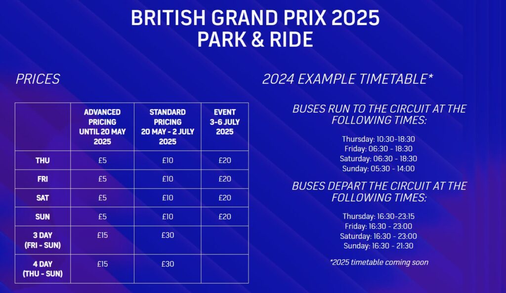 Airport Park And Ride Timetable