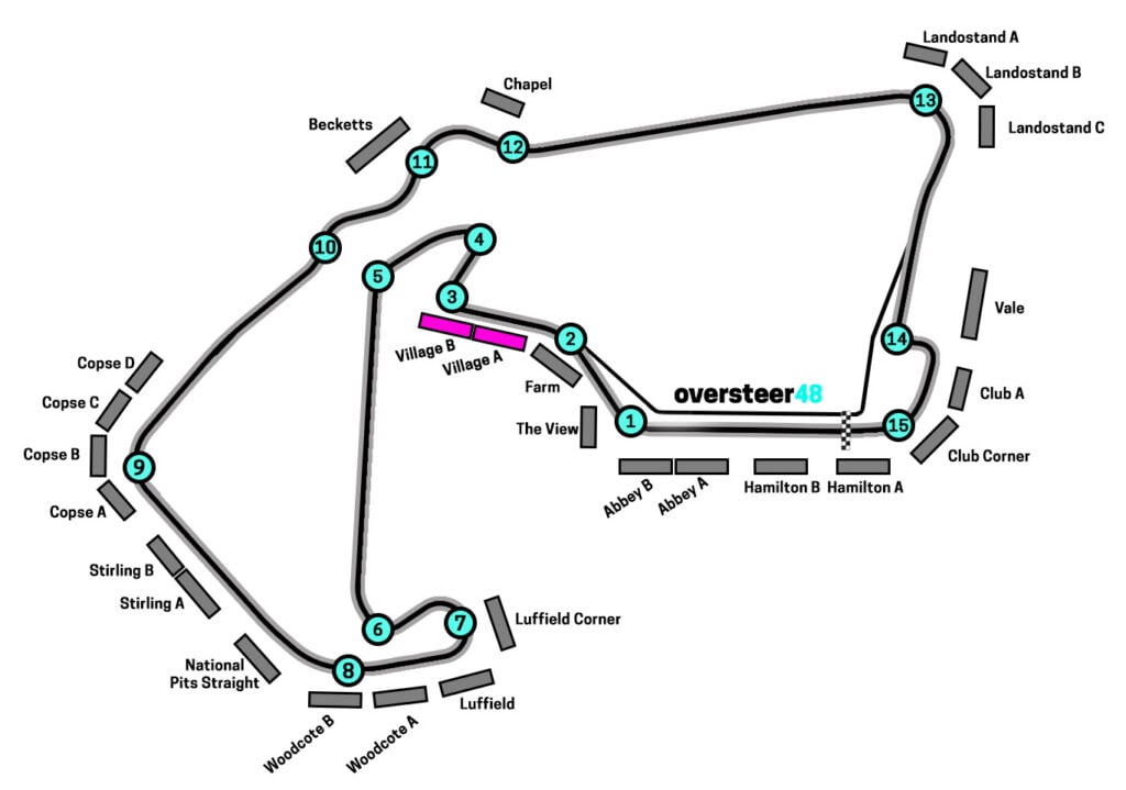 Silverstone Village Grandstand map