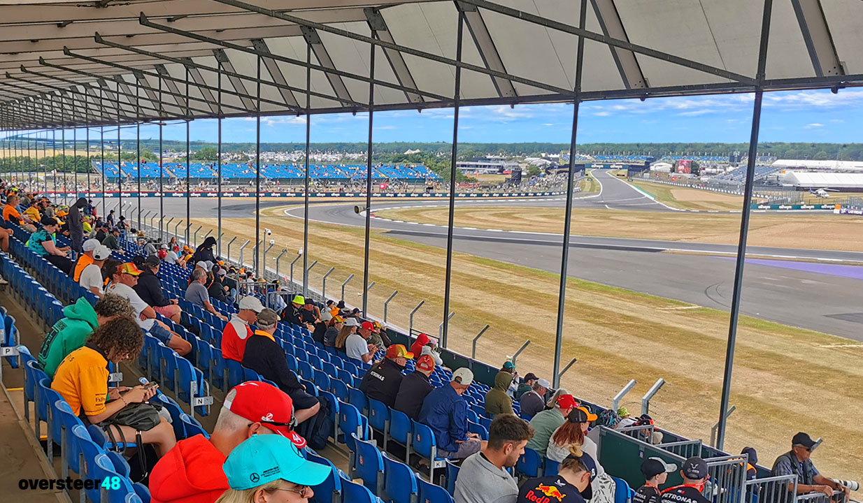 Silverstone becketts grandstand at the British Grand Prix