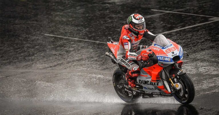 MotoGP bike in the rain