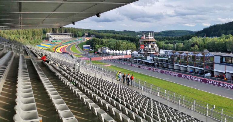 View from Gold 2 grandstand as Spa Francorchamps