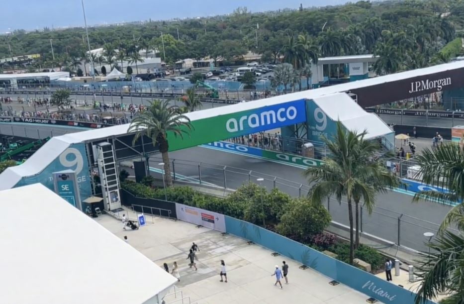 Helix viewing Miami GP campus pass