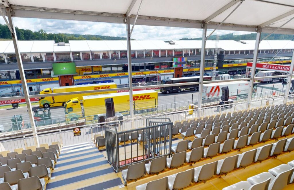 Spa Francorchamps Gold 9 grandstand view