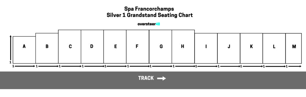Spa Francorchamps Silver 1 grandstand seating plan