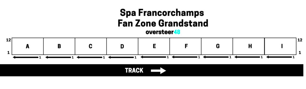 Spa Fan Zone grandstand seating chart