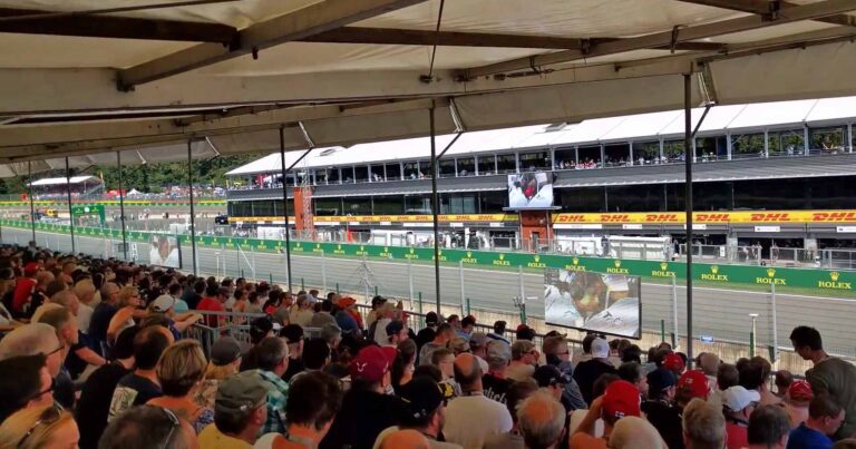 Spa Gold 9 grandstand at the Belgian Grand prix F1 race