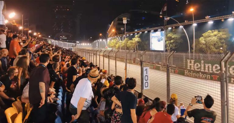 Connaught Grandstand view Singapore F1