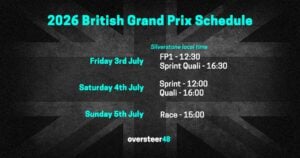 F1 silverstone schedule 2026