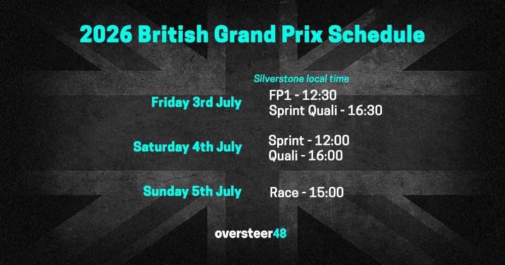 F1 silverstone schedule 2026