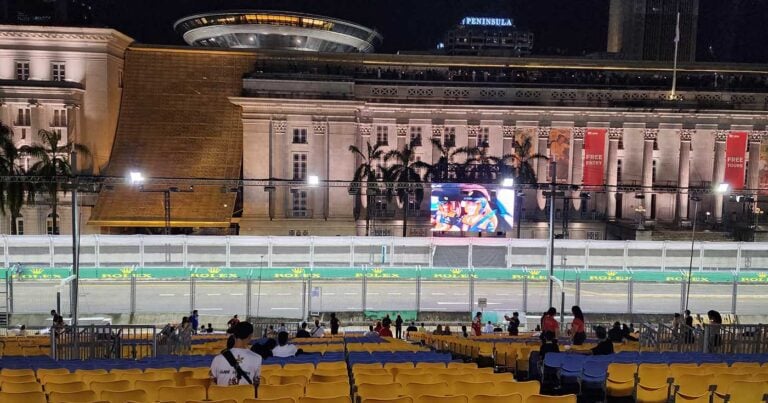 Padang Grandstand at the Singapore F1 Grand Prix