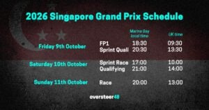 Singapore F1 Schedule Image 2026