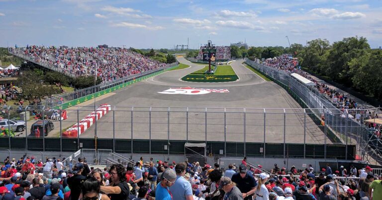 View from Grandstand 15 at the Canadian Grand Prix