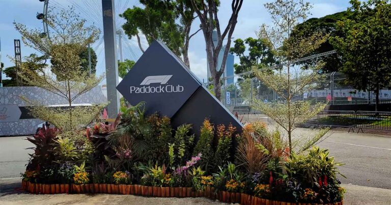 Singapore F1 Paddock Club sign