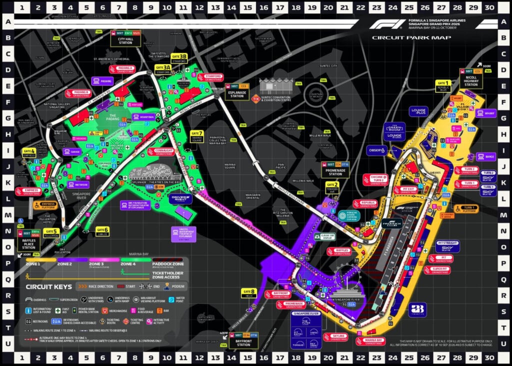 Singapore GP Event Map 2026