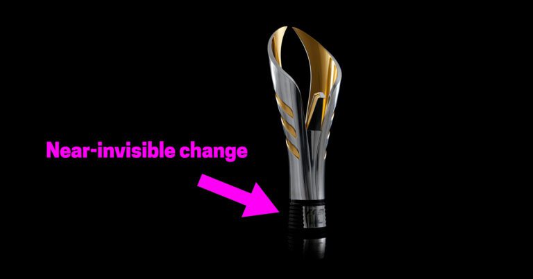Singapore GP trophy near invisible change each year