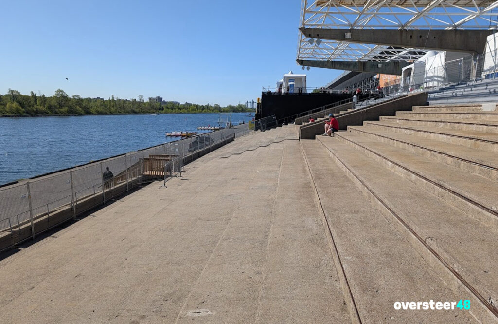 Steps overlooking river