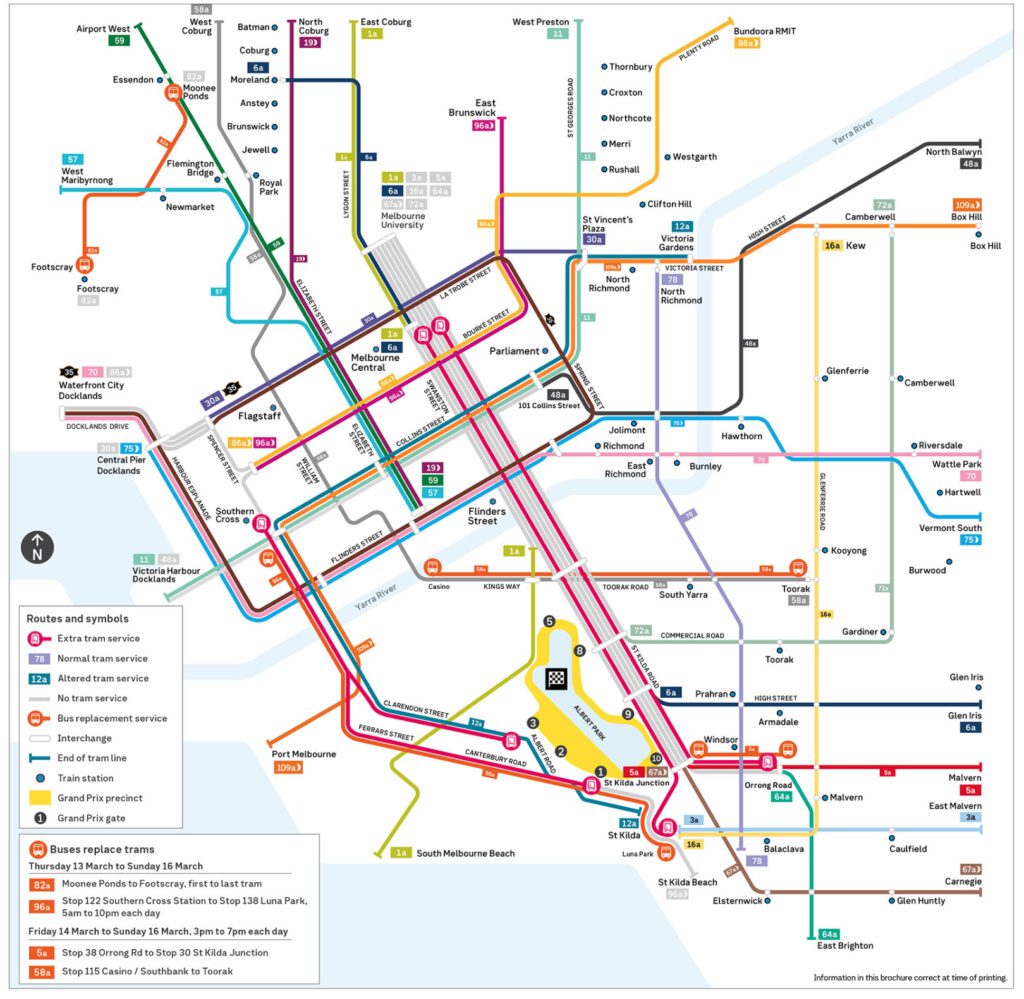 Aus GP tram map