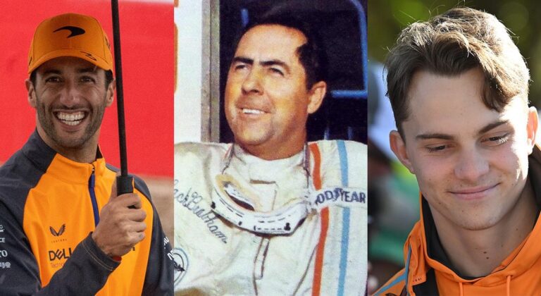 Australian F1 drivers - Daniel Ricciardo, Jack Brabham, Oscar Piastri