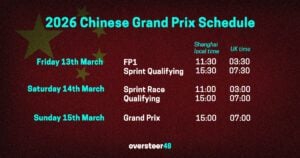 Chinese Grand Prix schedule 2026