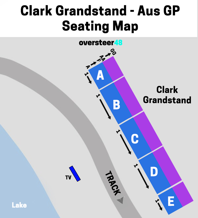 Clark Grandstand Seating Map - update