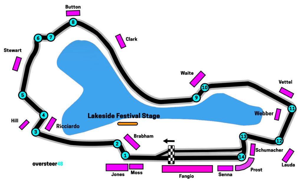 Lakeside Festival Stage map Melbourne GP