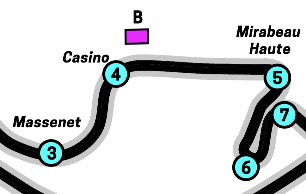 Monaco corner names Casino Massenet