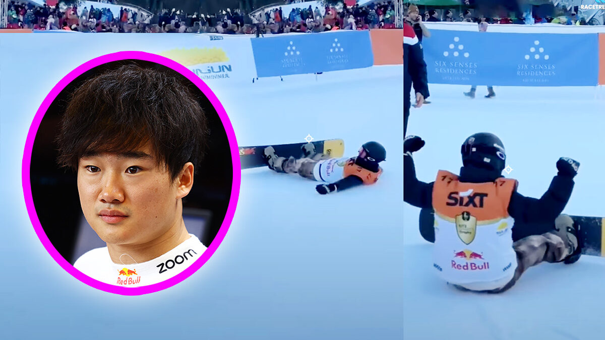 Yuki Tsunoda crashes in 'joke' charity ski competition Red Bull