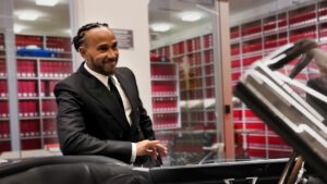 Lewis Hamilton at Ferrari Classiche