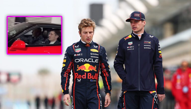 Liam Lawson and Max Verstappen Bahrain