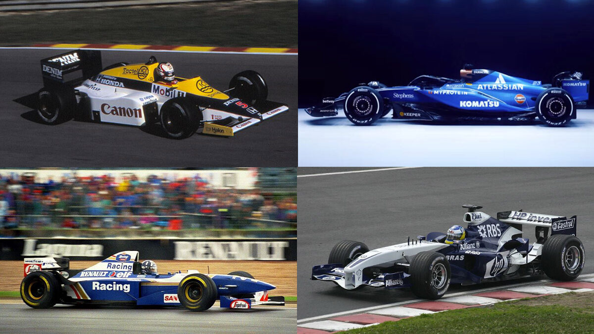 50 years of iconic Williams F1 cars and drivers