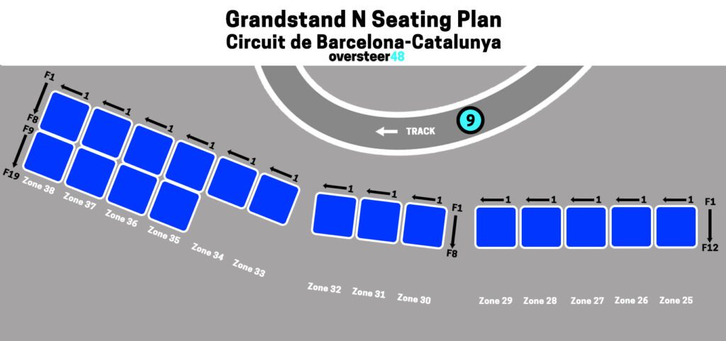 Grandstand N seating plan barcelona catalunya