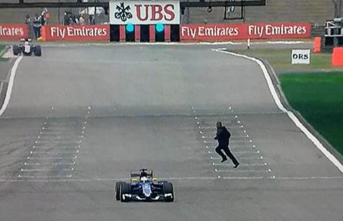 China GP 2015 man runs across track