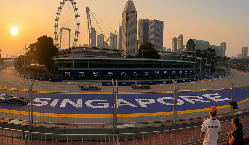 Marina Bay grandstand view Singapore F1