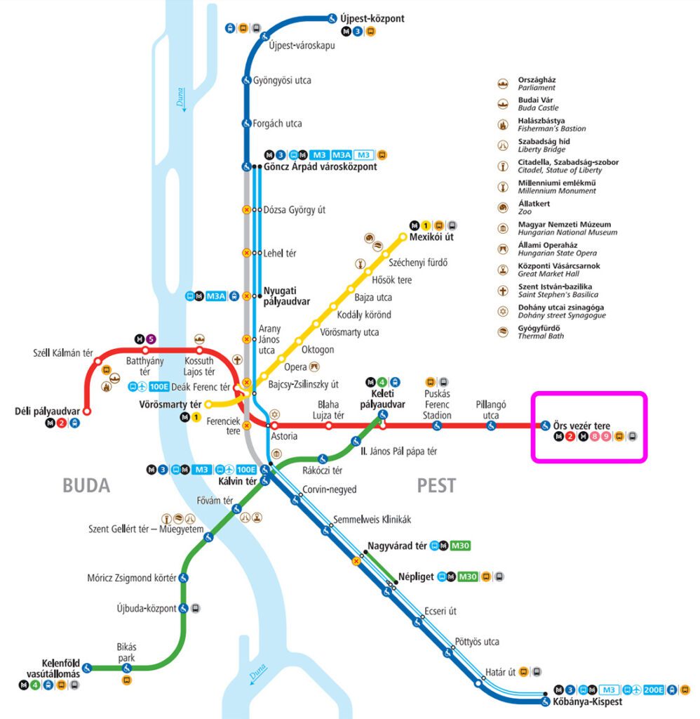 Budapest metro map
