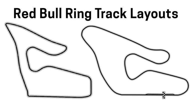 Red Bull Ring different track layouts
