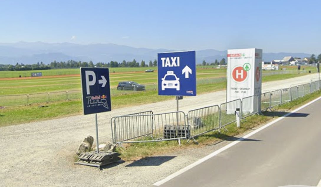 Red Bull Ring parking sign
