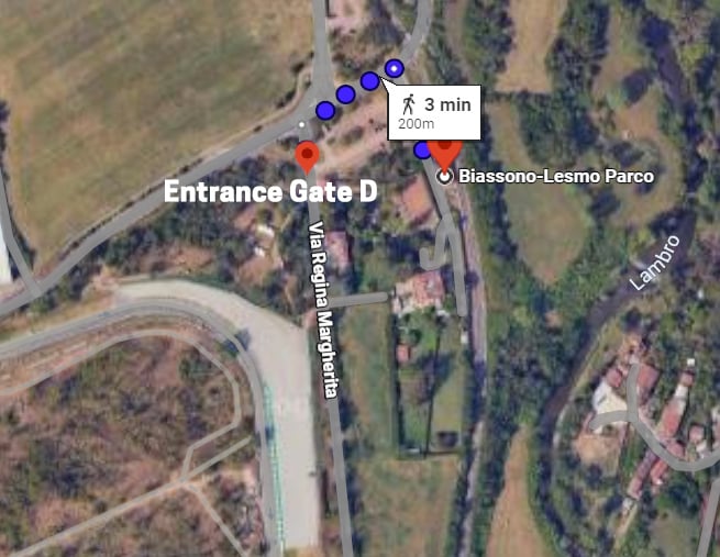 Biassono Lesmo Monza walking route
