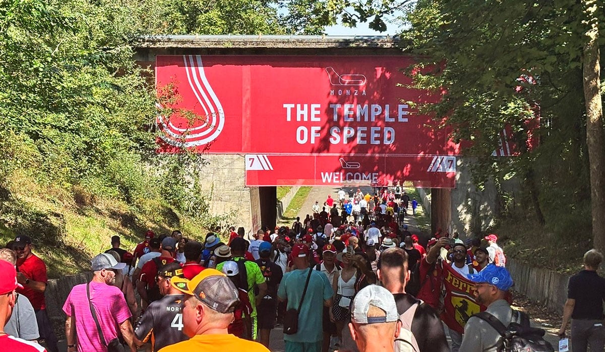 Monza temple of speed entrance gate