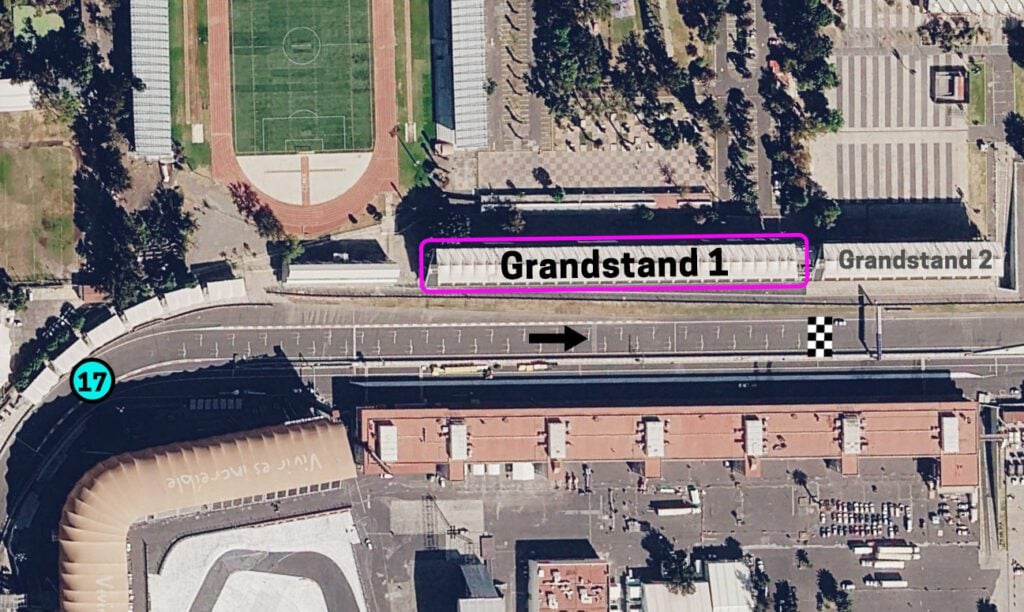 Autdromo Hermanos Rodriguez Grandstand 1 Grada 1 Mexico GP Map